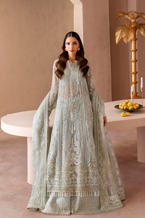 Emaan Adeel | Clay Couture | NUVRA - Formal Dress - available at Maria Faisal in UK and USA.