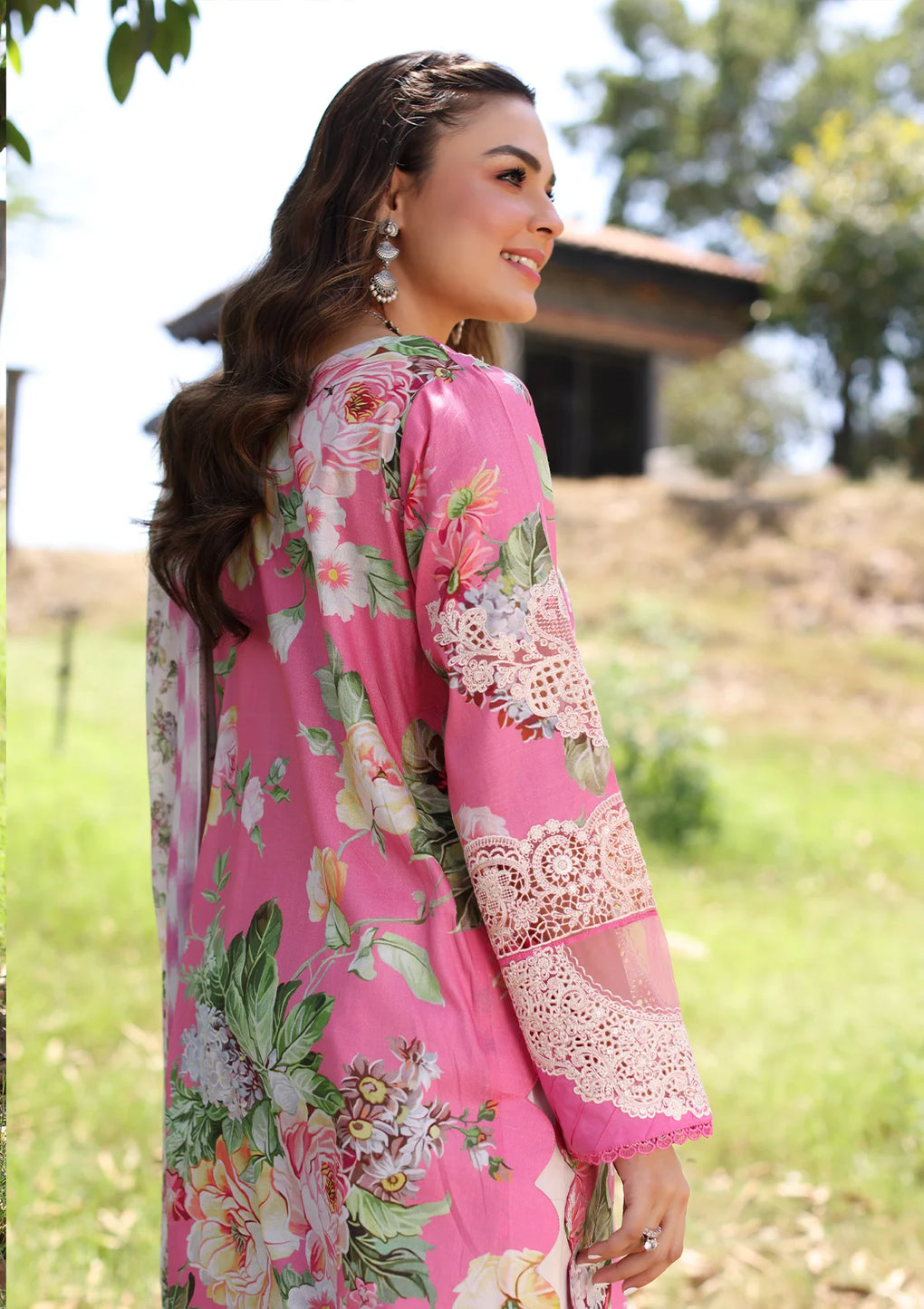 Elaf Premium | Prints Chikankari 24 | 03B PINK MUSE - Waniyas