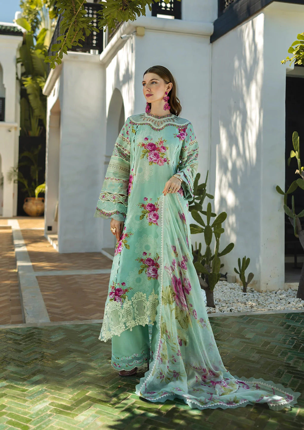 Elaf Premium | Signature 25 | ETS-03A TURQUOISE - Ladies Clothes 