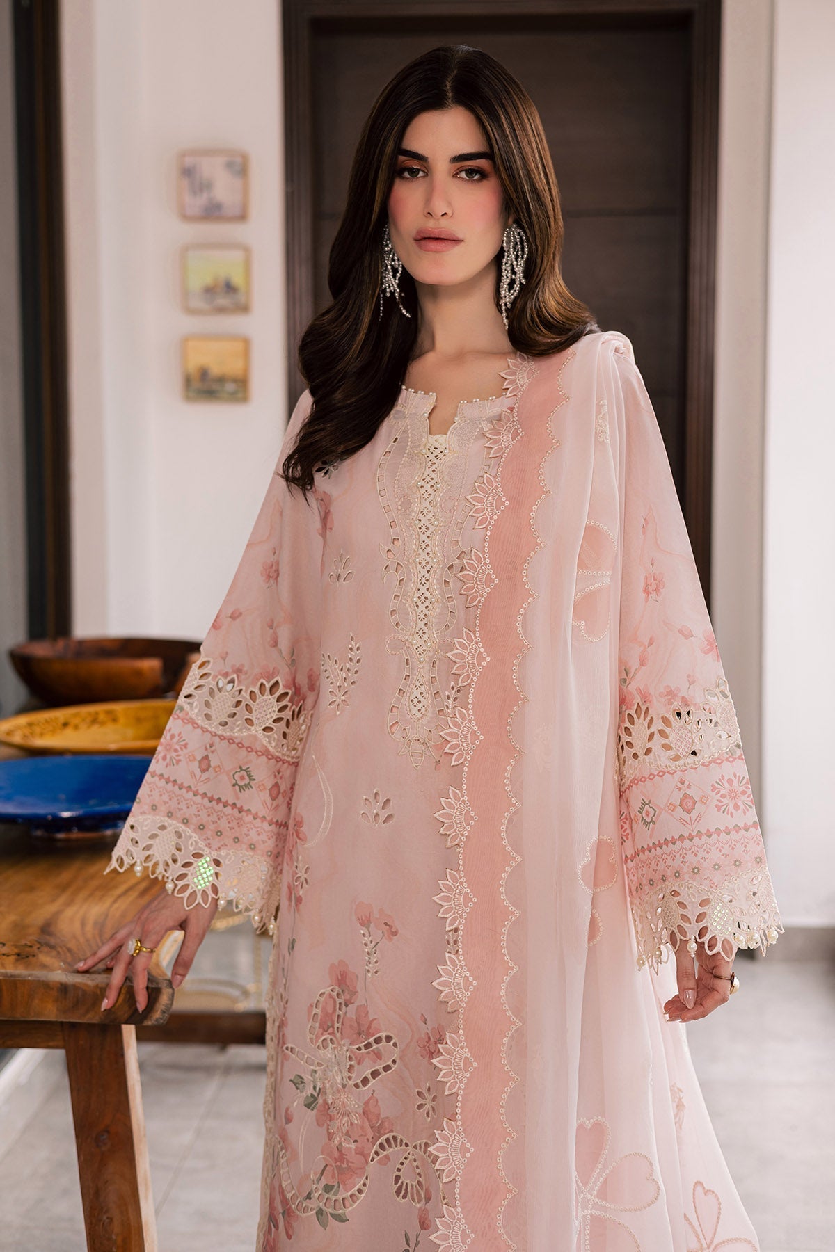 Nureh | Raha Lawn | NE-261 - Luxury Dress - available at Maria Faisal in UK and USA.