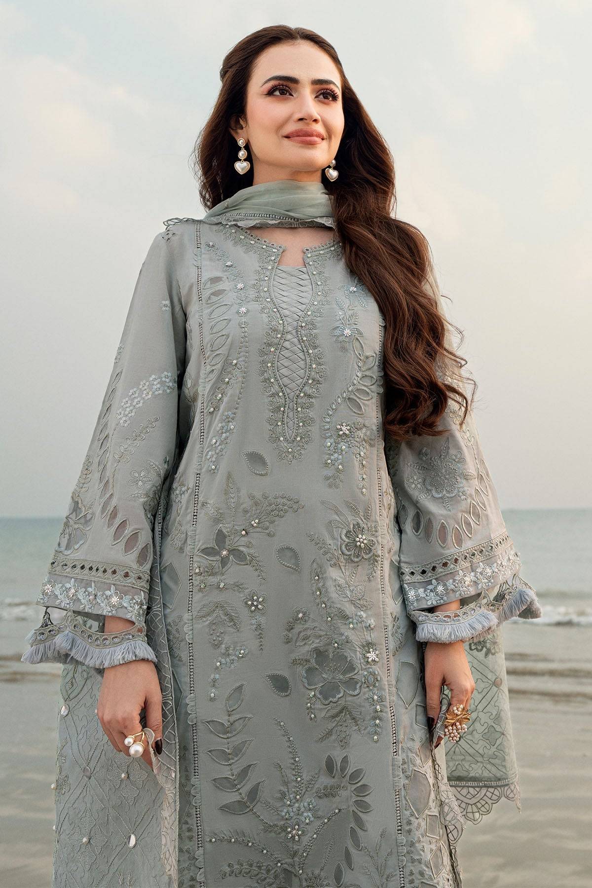 Nureh | Khuwab Luxury Lawn | NE-145 by Maria Faisal - Registered Vendor of : Nureh - type : Ladies Clothes - 100% original wedding dresses