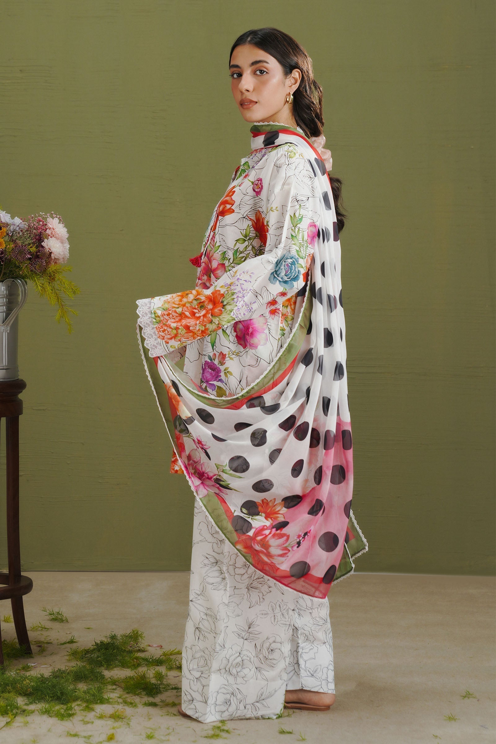 Zara Shahjahan | Coco Prints 26 | Elix-9A - Casual Dress - available at Maria Faisal in UK and USA.