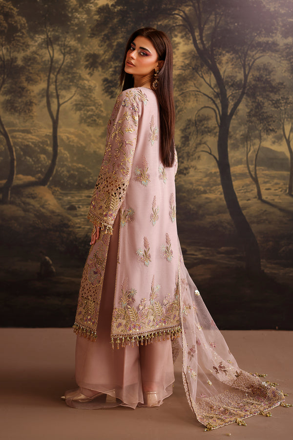 Baroque | Formals Collection | EMBROIDERED NET UF-4378 - Formal Dress - available at Maria Faisal in UK and USA.