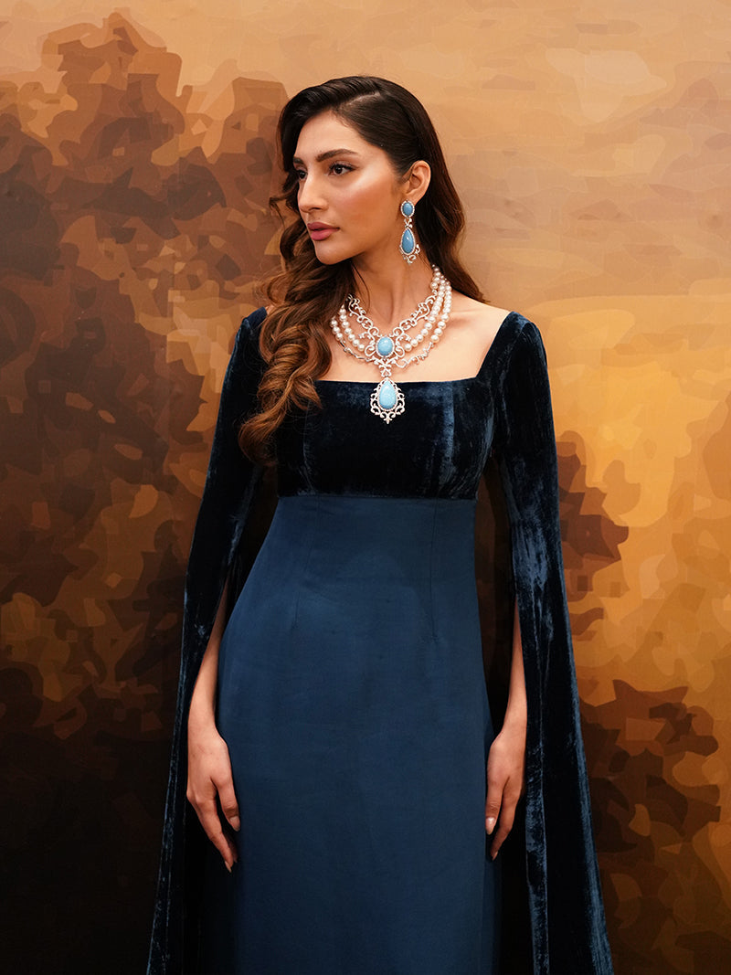 Caia | Basics 26 | Look 9 - Luxury Dress - available at Maria Faisal in UK and USA.