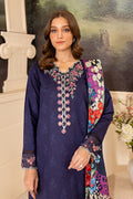 Farasha | Seraya Lawn 24 | INDIGO - Designer Dress with Intricate embroidery and embellishments. Shop elegent wedding dress at Maria Faisal.
