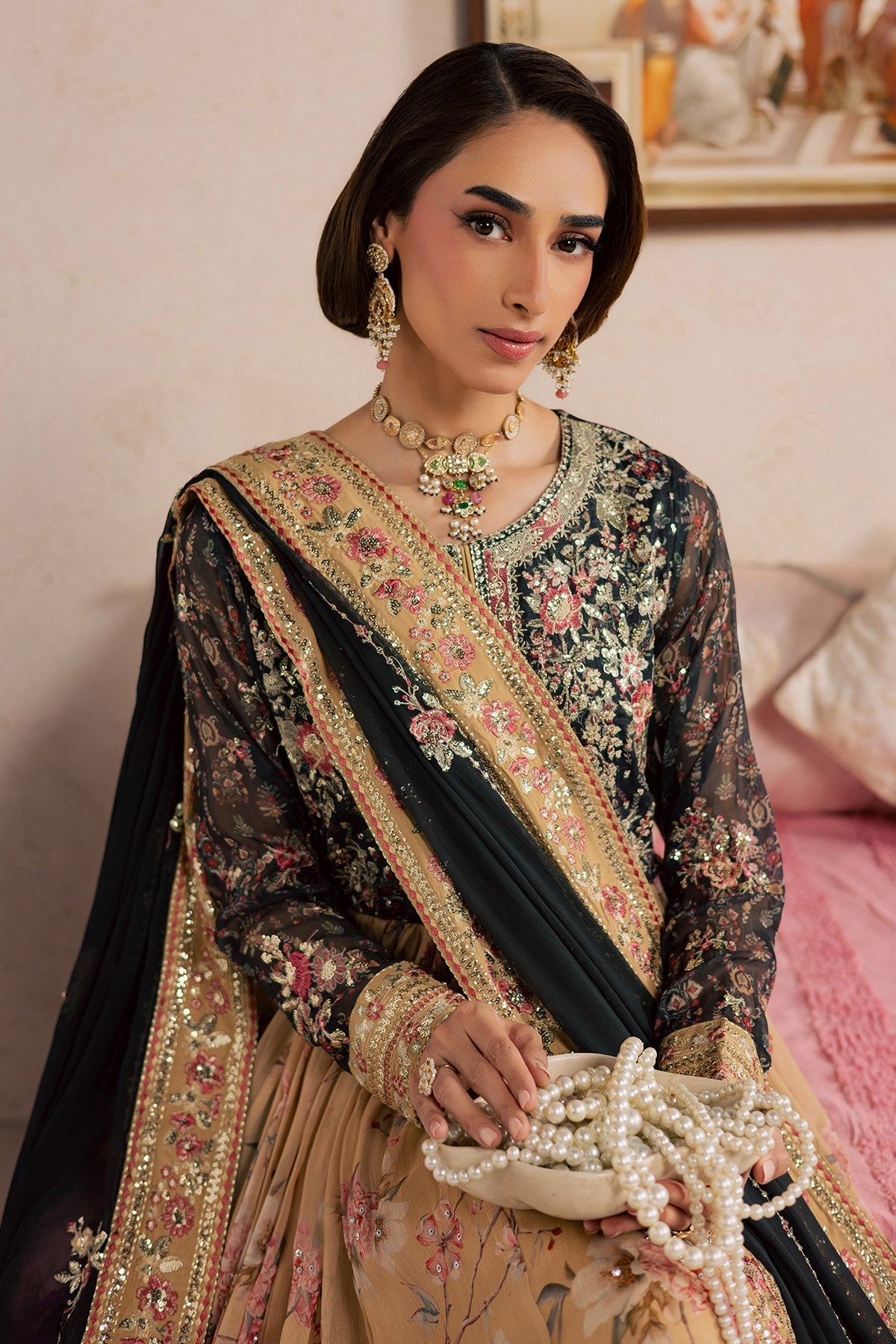 Nureh | Fancy Formal 26 | NP-788 - Formal Dress - available at Maria Faisal in UK and USA.