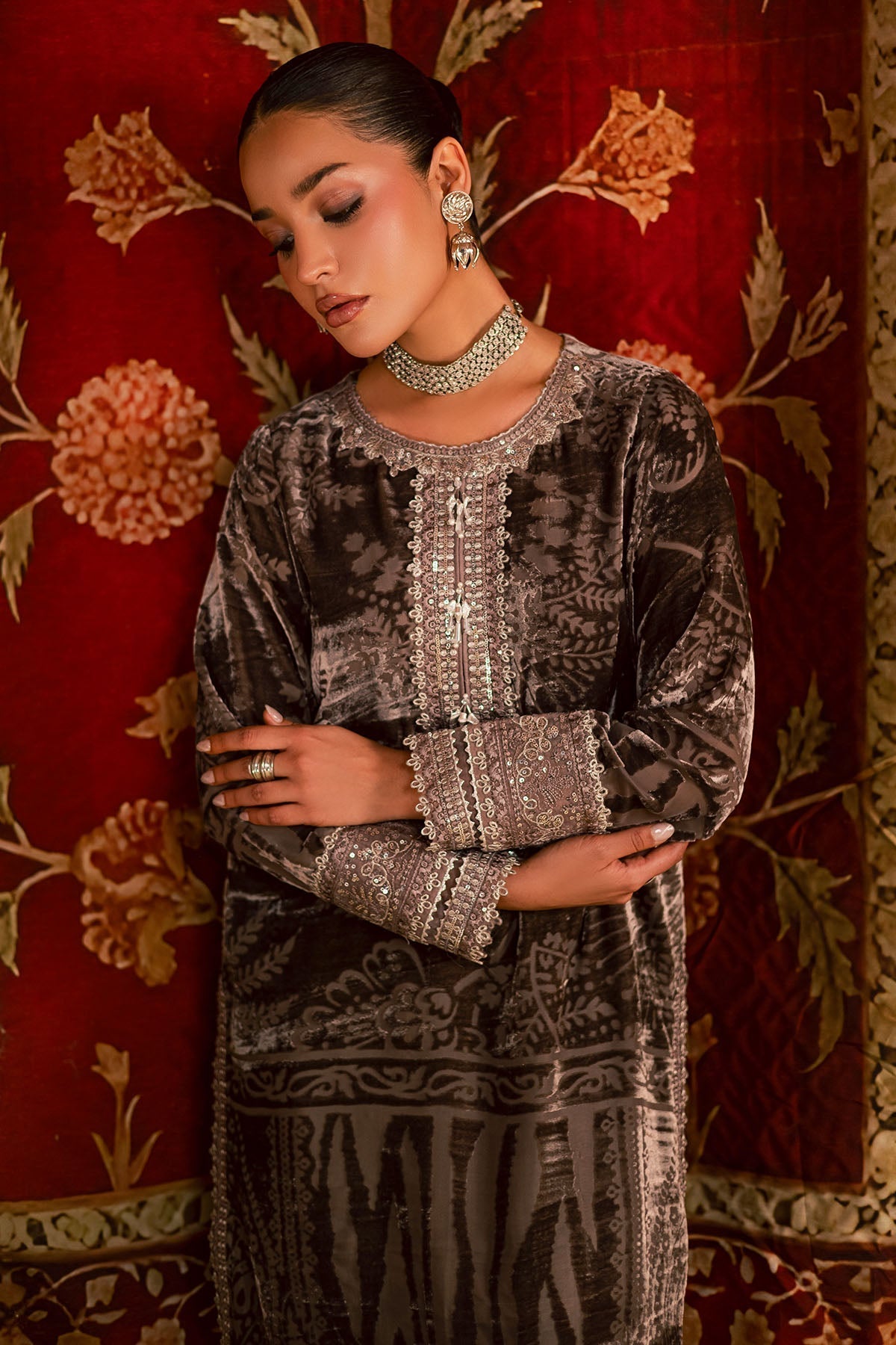 NU2-192 – authentic Pakistani dress from the Ballerina Winter 25 collection for women in the UK