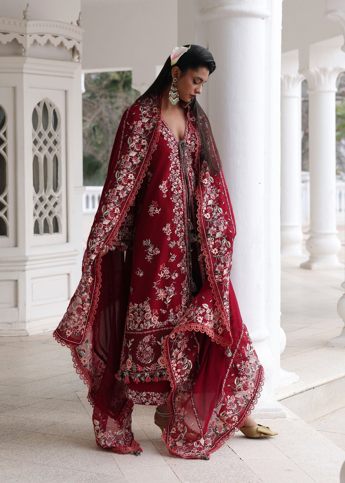 Hussain Rehar | Kalabagh Luxury Lawn 26 | Kastanaa - Luxury Dress - available at Maria Faisal in UK and USA.