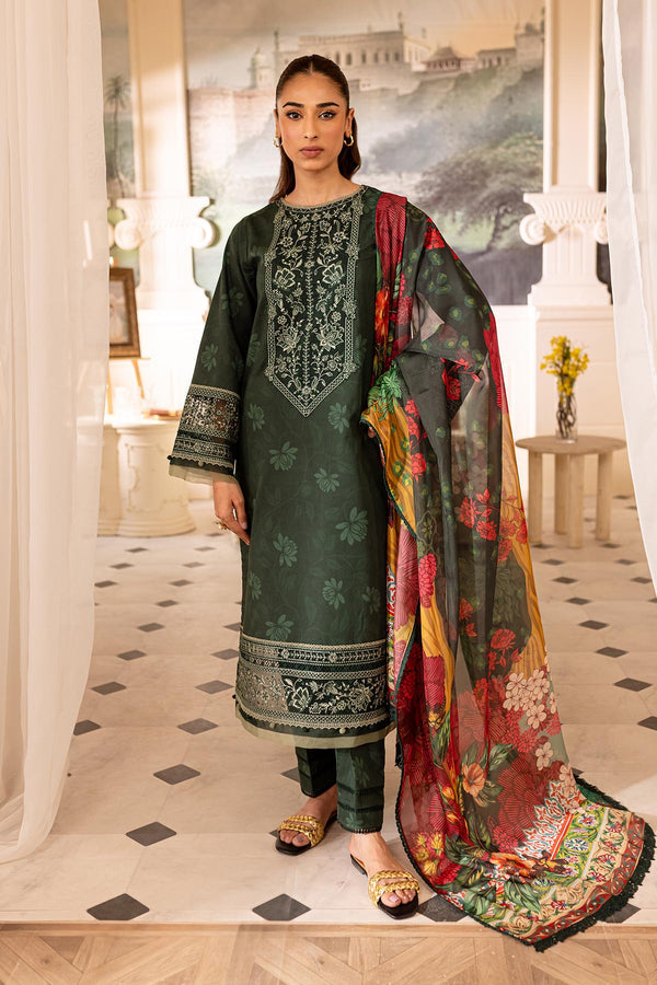 Farasha | Seraya Lawn 24 | JADE - Designer Dress with Intricate embroidery and embellishments. Shop elegent wedding dress at Maria Faisal.