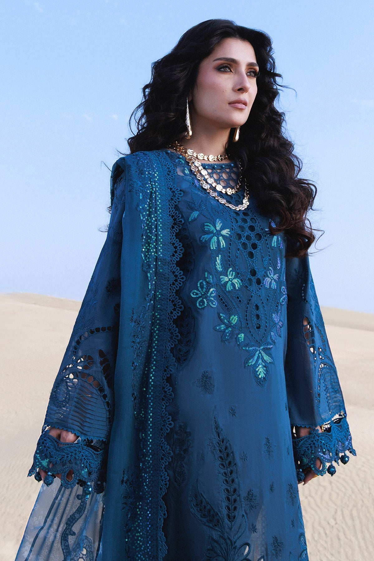 Nureh | Aman Luxe | Kaia NE-229 - Luxury Dress - available at Maria Faisal in UK and USA.