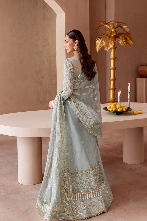 Emaan Adeel | Clay Couture | NUVRA - Formal Dress - available at Maria Faisal in UK and USA.
