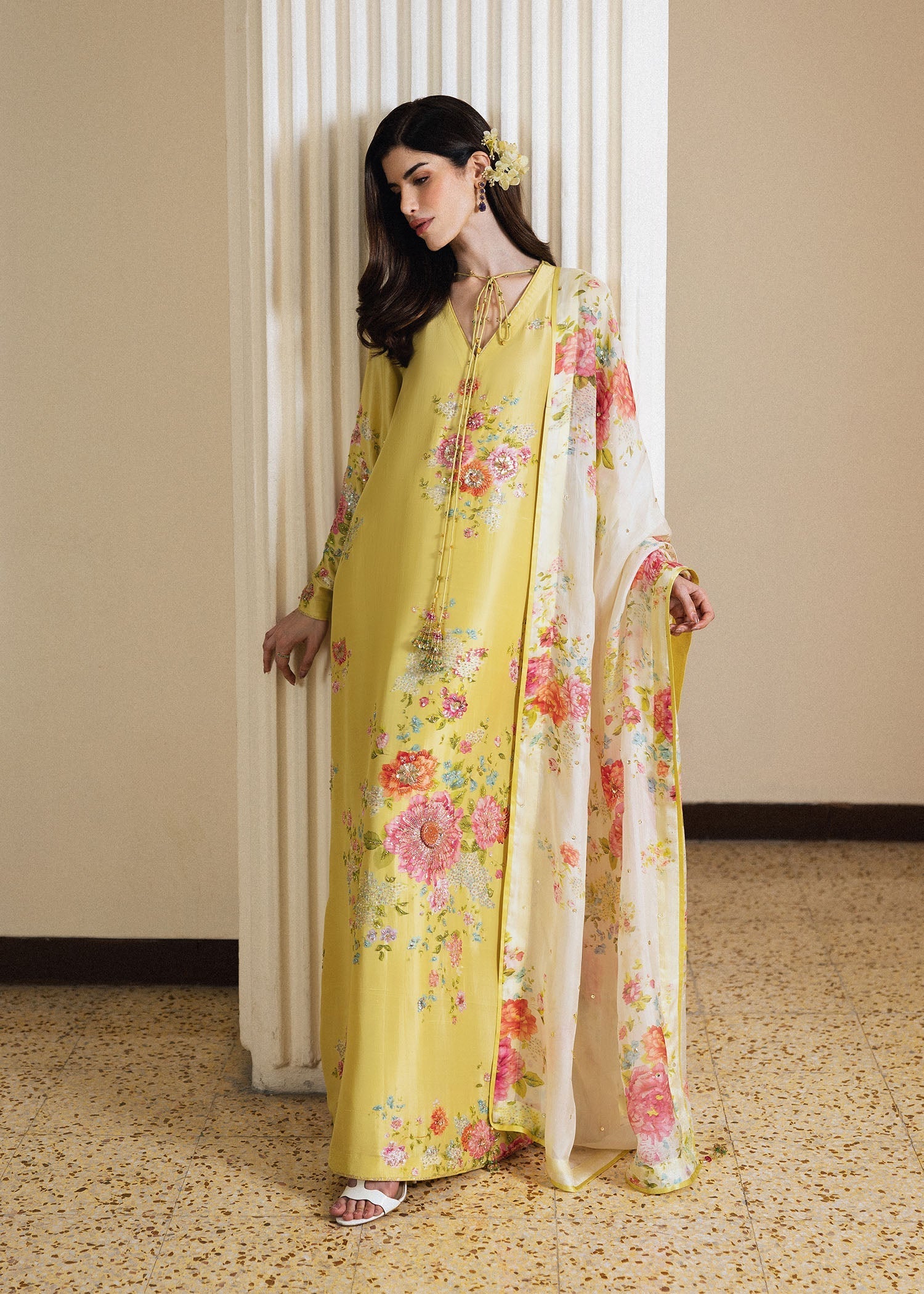 Hussain Rehar | Luxury Pret 26 | Rose Aura - Luxury Dress - available at Maria Faisal in UK and USA.