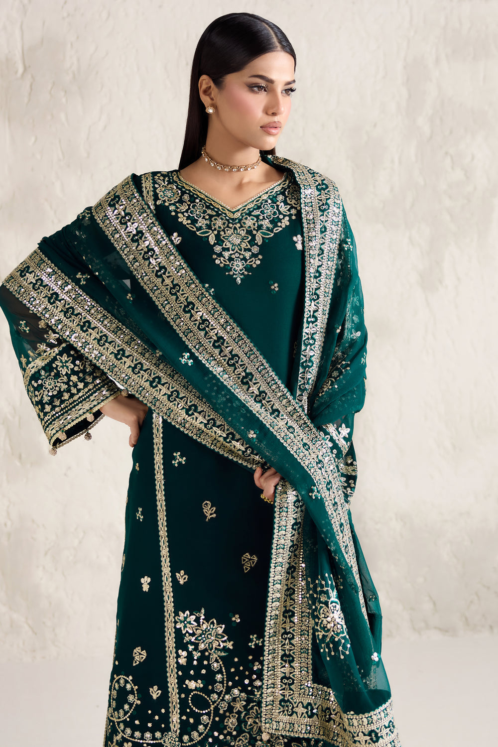 Farasha | Formals 26 | Gold Radiance - Formal Dress - available at Maria Faisal in UK and USA.
