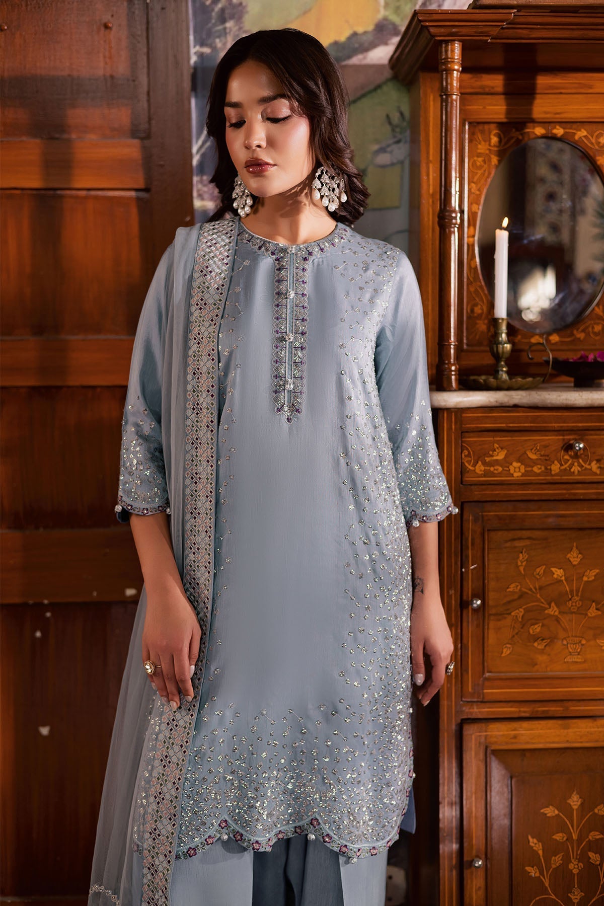 Nureh | Nur Mahal | NE-195 - Formal Dress - available at Maria Faisal in UK and USA.