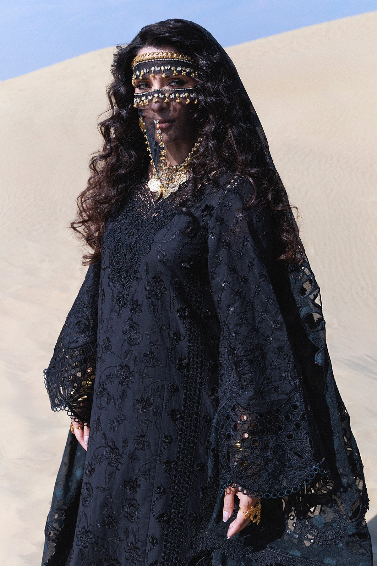 Nureh | Aman Luxe | Zahara NE-233 - Luxury Dress - available at Maria Faisal in UK and USA.