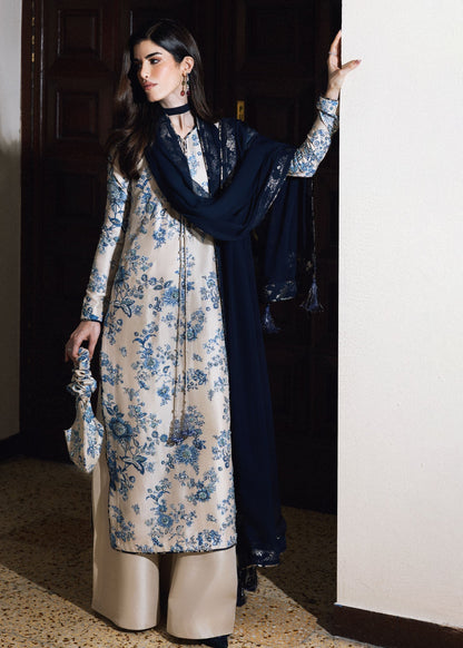Hussain Rehar | Luxury Pret 26 | Azura Royale - Luxury Dress - available at Maria Faisal in UK and USA.