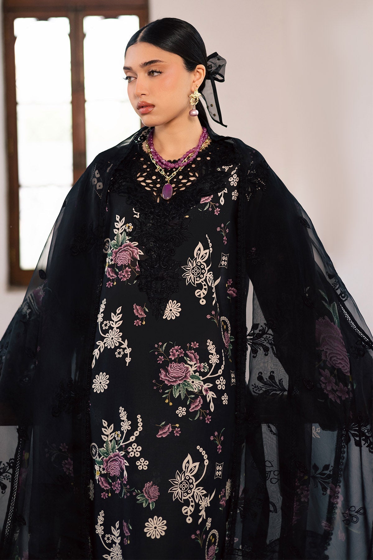 Nureh | Maya Lawn | NS-170 - Luxury Dress - available at Maria Faisal in UK and USA.