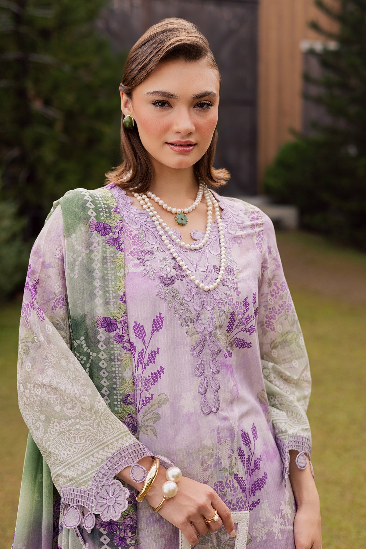 Nureh | Gardenia Lawn 26 | NSG-211 - Dress - available at Maria Faisal in UK and USA.