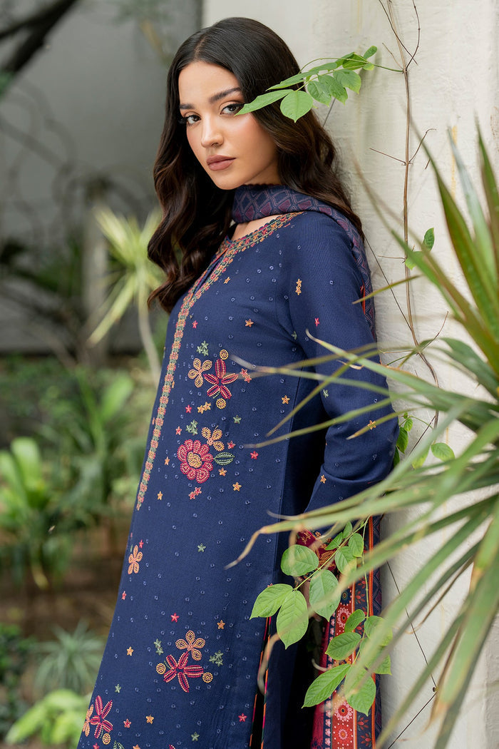 Jazmin | Winter Edition 24 | KHADDAR UW-0051 - Designer Dress with Intricate embroidery and embellishments. Shop elegent wedding dress at Maria Faisal.
