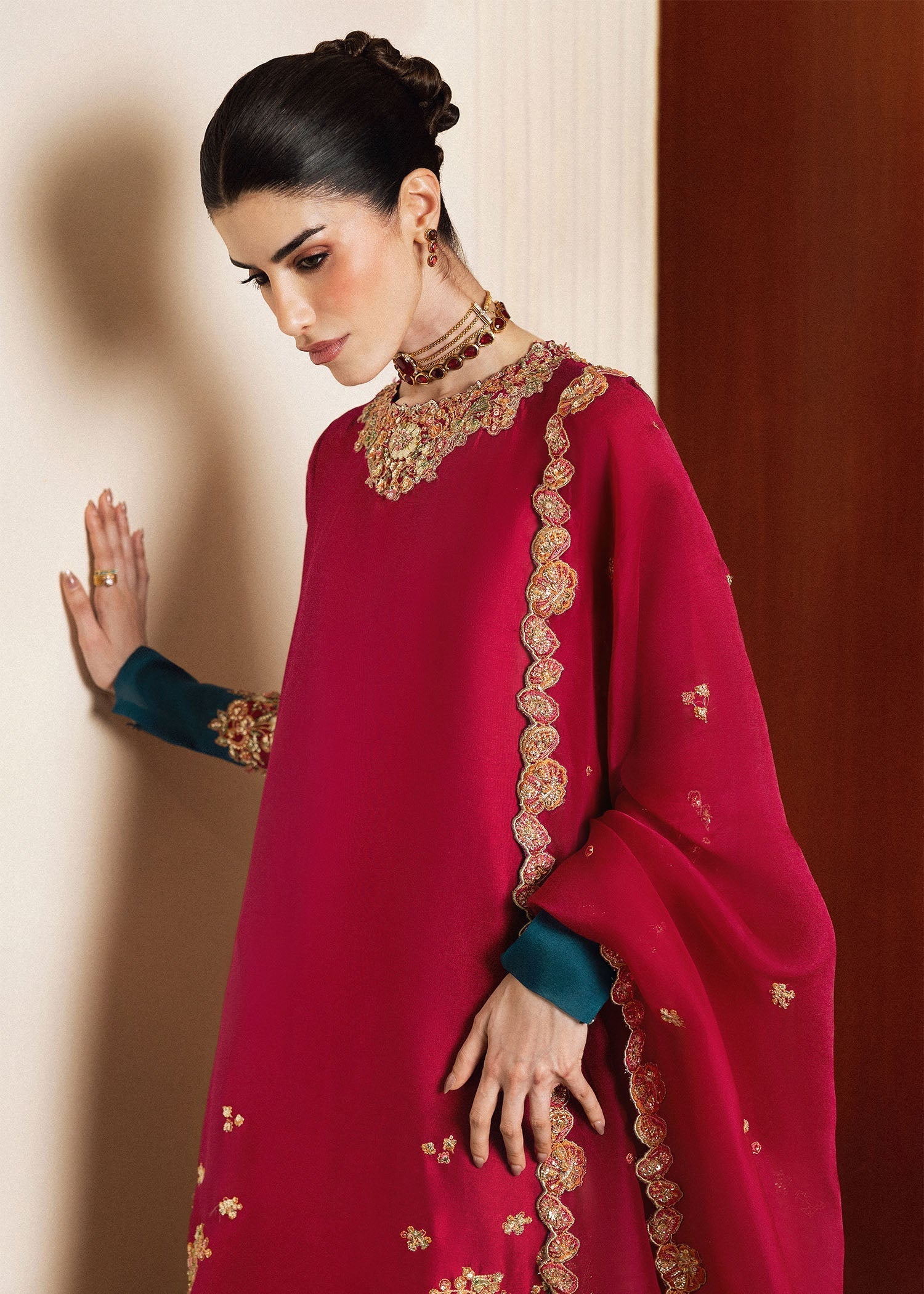 Hussain Rehar | Luxury Pret 26 | Luniere - Luxury Dress - available at Maria Faisal in UK and USA.