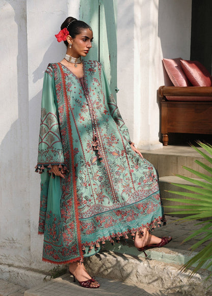 Hussain Rehar | Kalabagh Luxury Lawn 26 | Verdant - Luxury Dress - available at Maria Faisal in UK and USA.