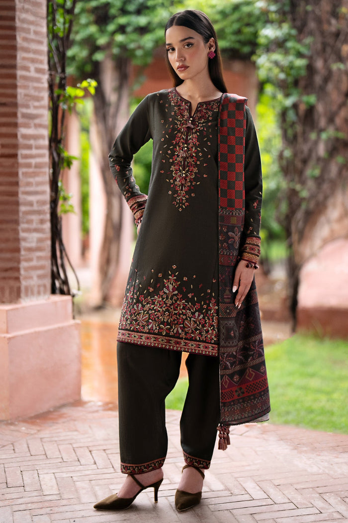 Jazmin | Winter Edition 24 | KHADDAR UW-0058 - Designer Dress with Intricate embroidery and embellishments. Shop elegent wedding dress at Maria Faisal.