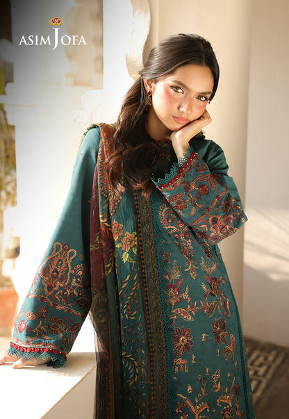 Asim Jofa | Summer Rhapsody | AJUBU-03 Embroidered Jacquard - Ladies Clothes - Maria Faisal