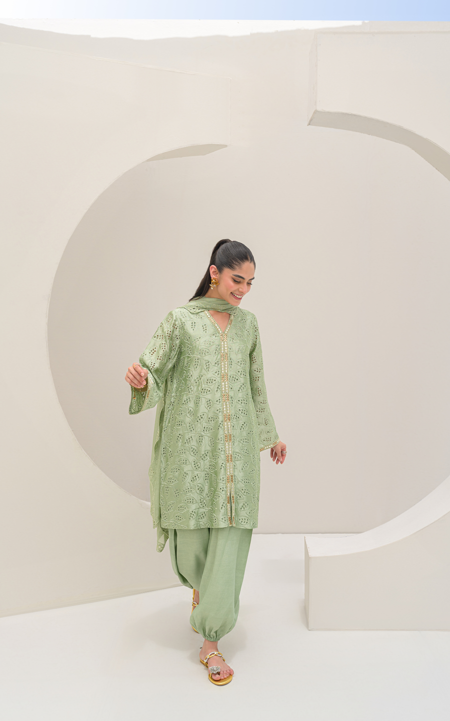 Sana Abbas | Ara Eid Luxe | Lumi - Luxury Dress - available at Maria Faisal in UK and USA.