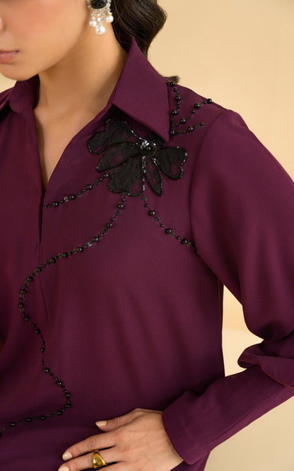 Sana Abbas | La Fiesta | Liyana - Luxury Dress - available at Maria Faisal in UK and USA.