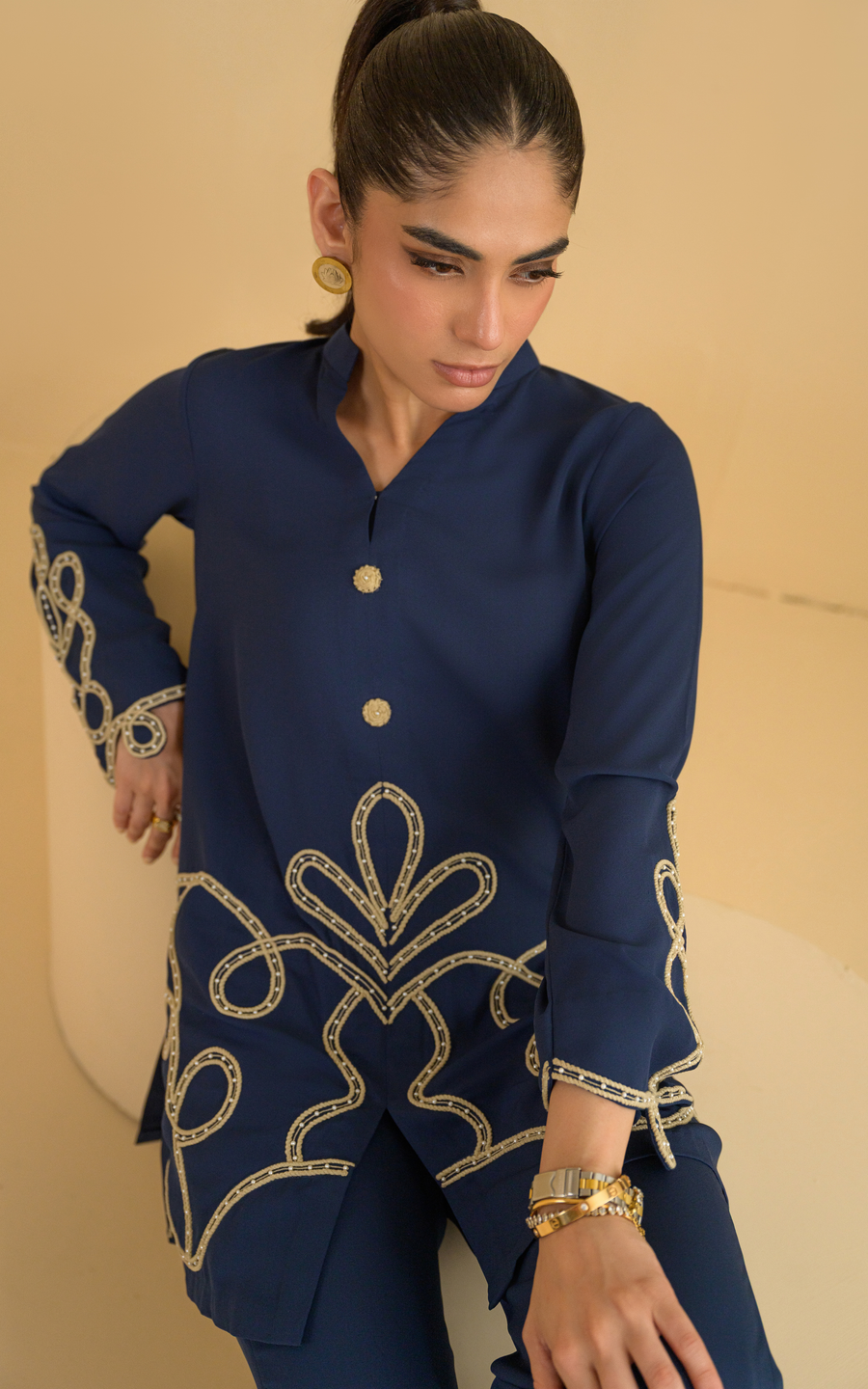 Sana Abbas | La Fiesta | Aria - Luxury Dress - available at Maria Faisal in UK and USA.