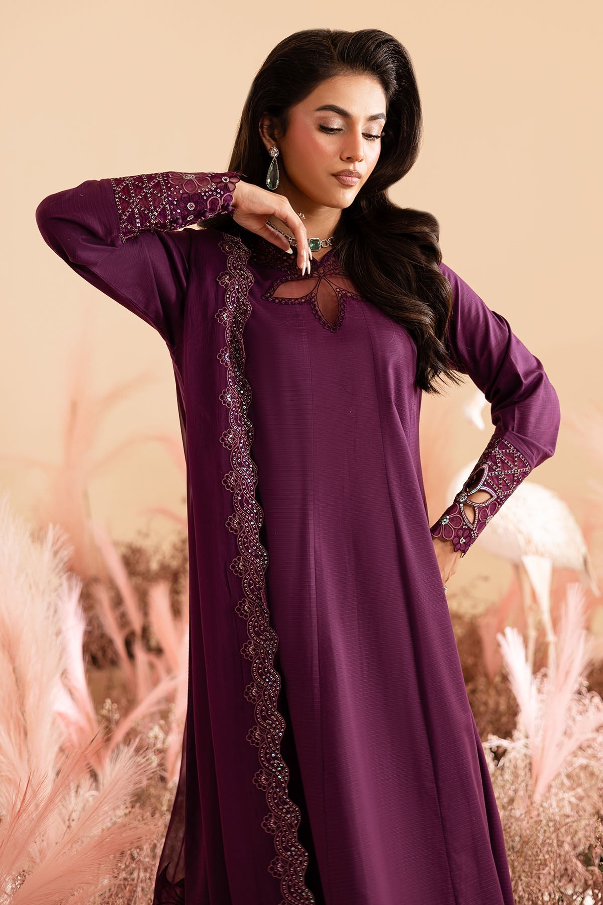 Nureh | Shades of Summer | NP-621 - Luxury Dress - available at Maria Faisal in UK and USA.