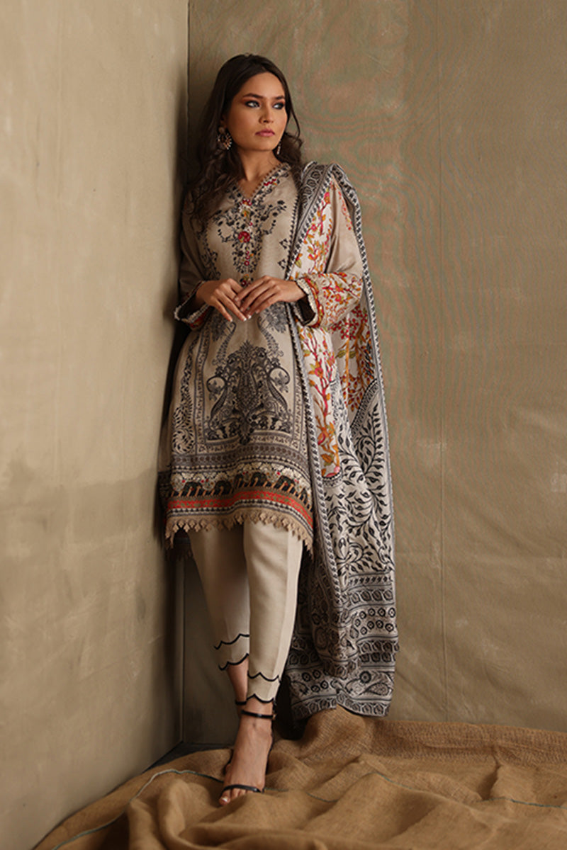 Mina Hasan | Signature Pret | Monochrome In Spring - Luxury Dress - available at Maria Faisal in UK and USA.