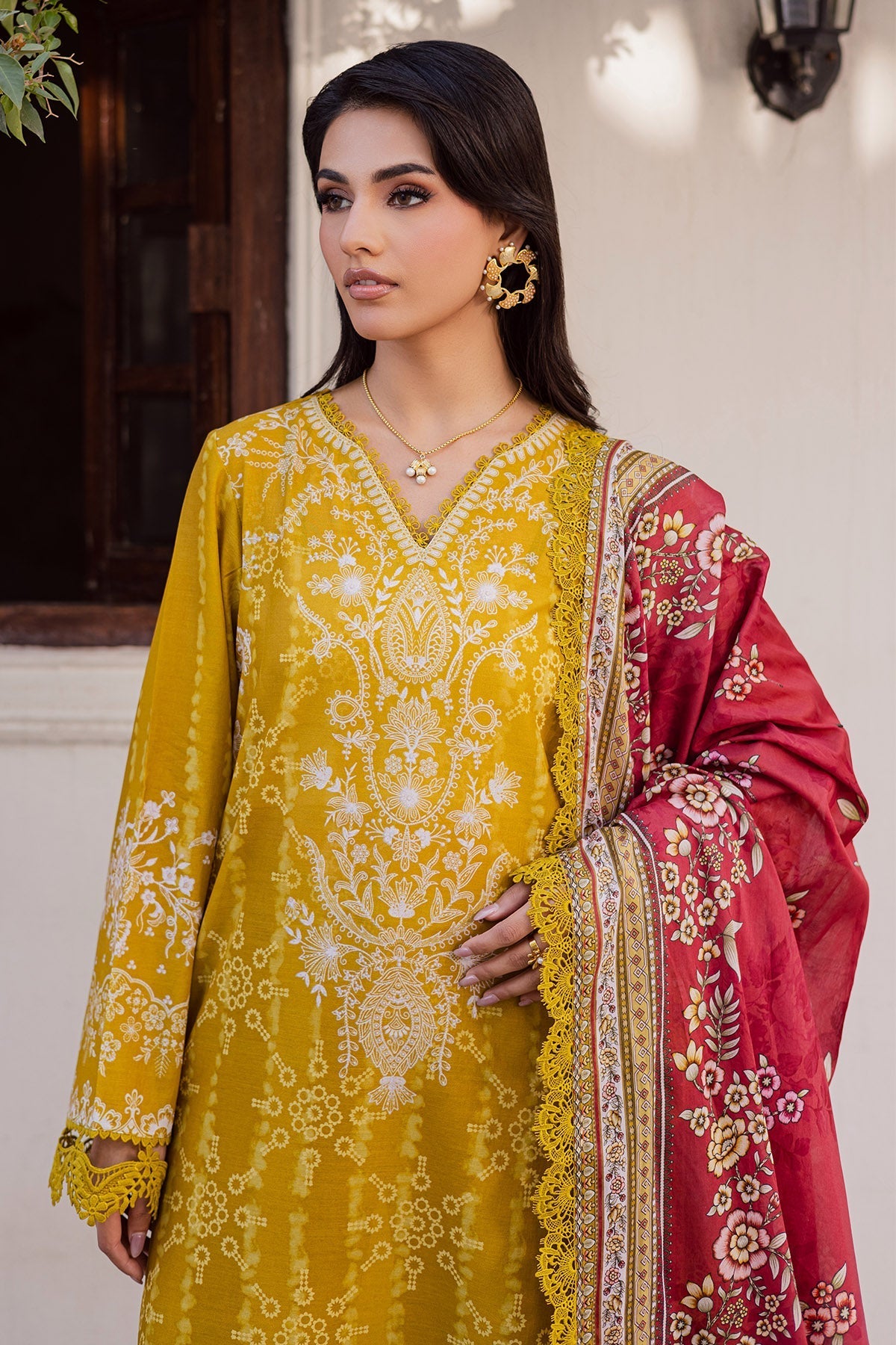 Nureh | Rania Prints | NR-01 - Casual Dress - available at Maria Faisal in UK and USA.