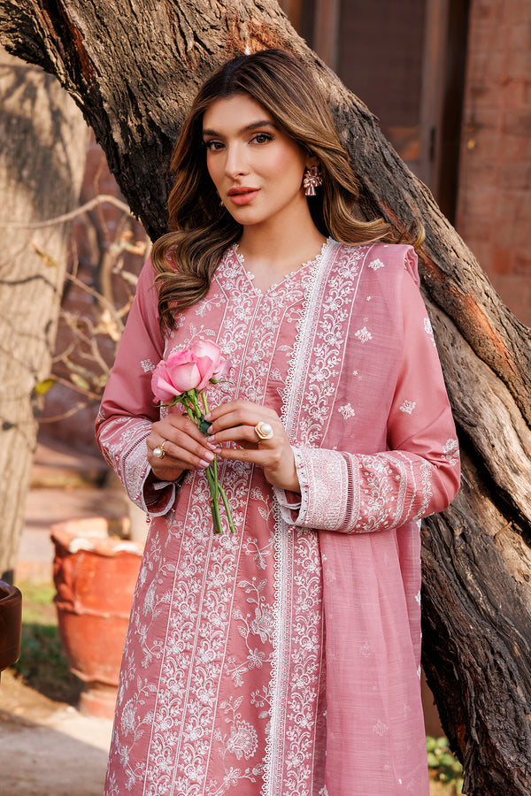 Farasha | Dastoor Embroidered Lawn SS24 | PEARL MIST - Waniyas