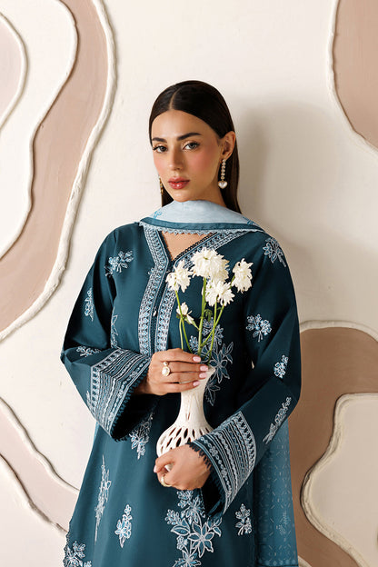 Farasha | Summer Melody 26 | Azure Frost - Casual Dress - available at Maria Faisal in UK and USA.