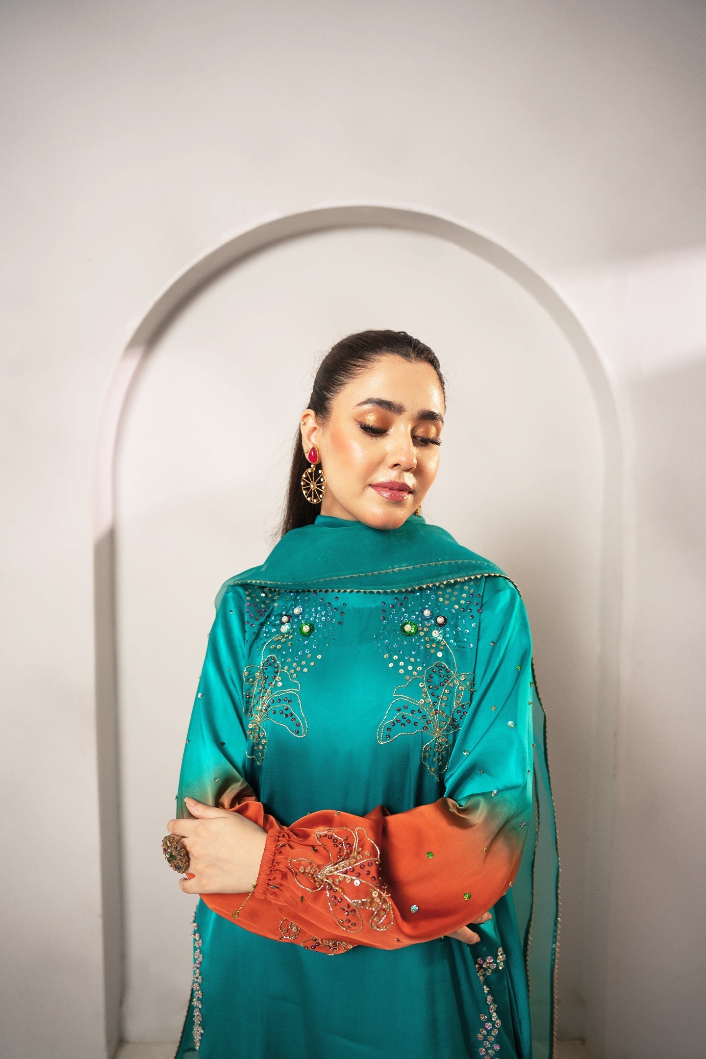 Fozia Khalid | Dilkash Festive Wear 25 | Nawal - Formal Dress - available at Maria Faisal in UK and USA.