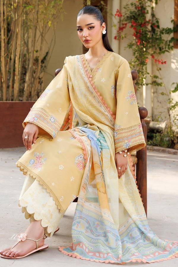 Farasha | Summer Weaves Embroidered Lawn | Sunlit Mellow by Maria Faisal - Registered Vendor of : Farasha - type : Ladies Clothes - 100% original wedding dresses