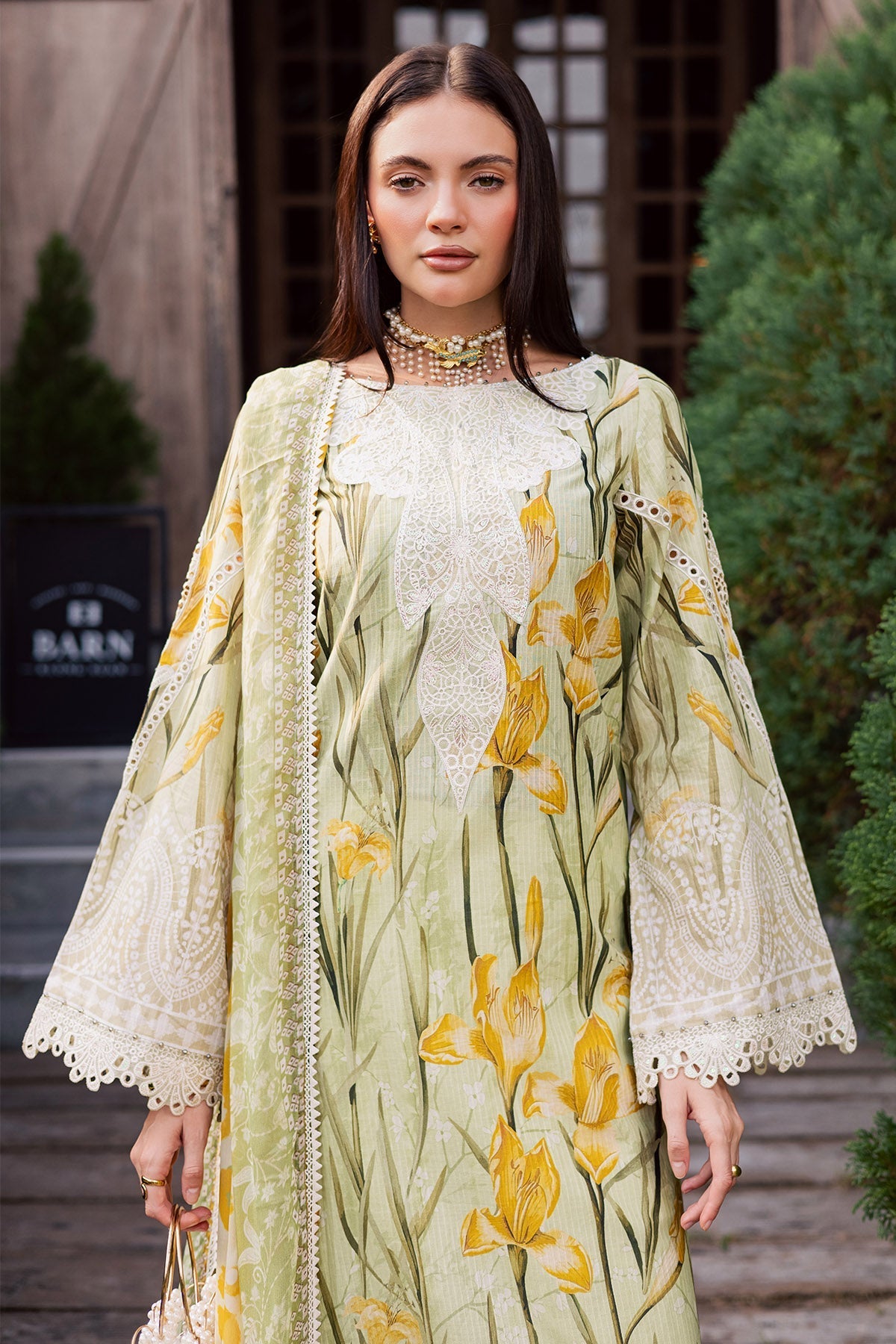 Nureh | Gardenia Lawn 26 |NSG-212 - Dress - available at Maria Faisal in UK and USA.