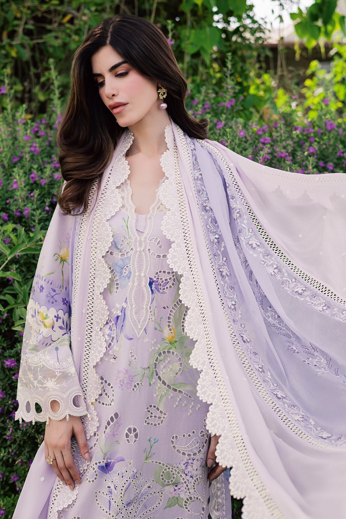 Nureh | Raha Lawn | NE-258 - Luxury Dress - available at Maria Faisal in UK and USA.