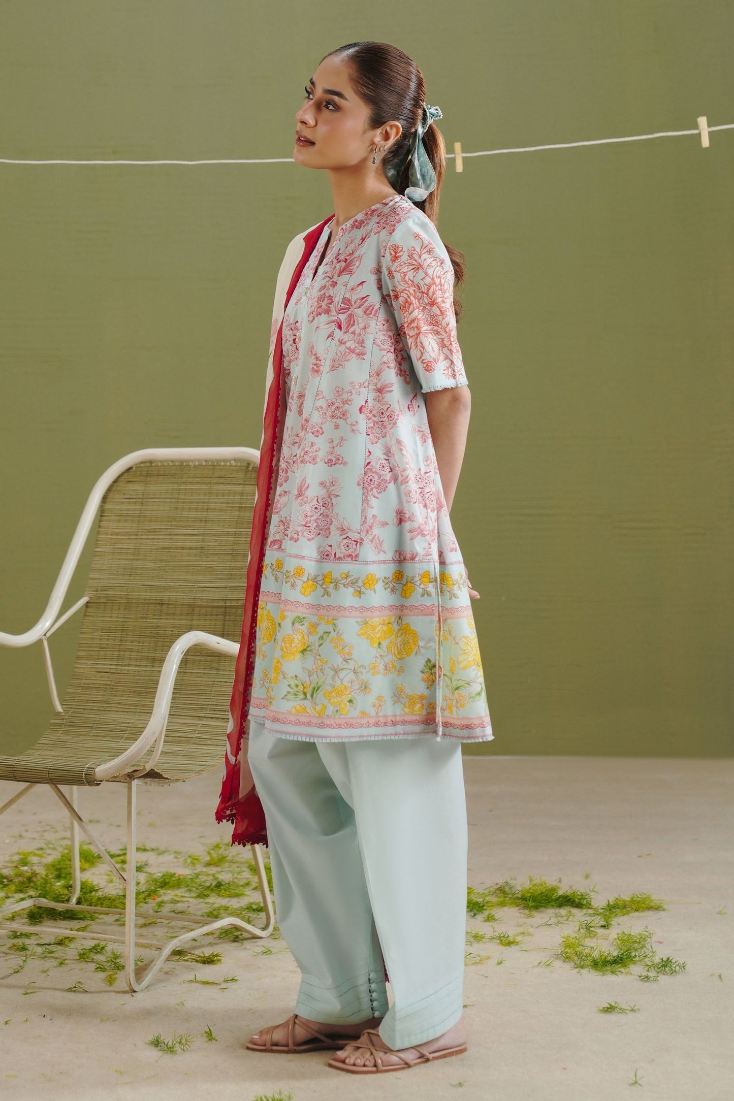Zara Shahjahan | Coco Prints 26 | Elvo-4B - Casual Dress - available at Maria Faisal in UK and USA.