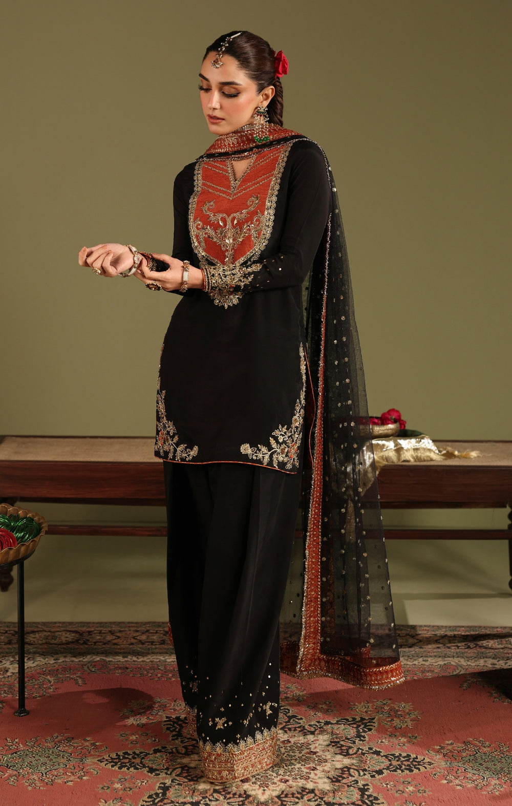 Maya | Jahanara Festive Edit 26 | ZARQASH - Formal Dress - available at Maria Faisal in UK and USA.