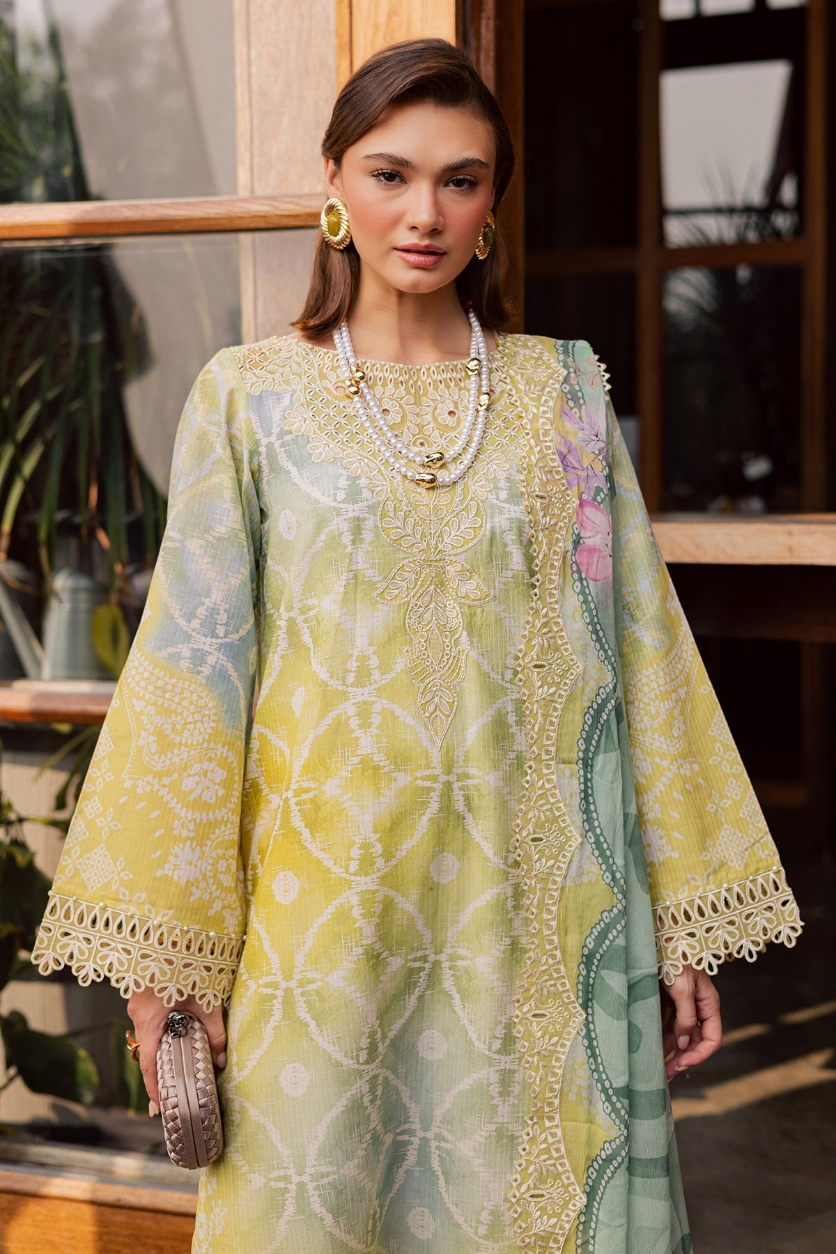 Nureh | Gardenia Lawn 26 |NSG-207 - Dress - available at Maria Faisal in UK and USA.