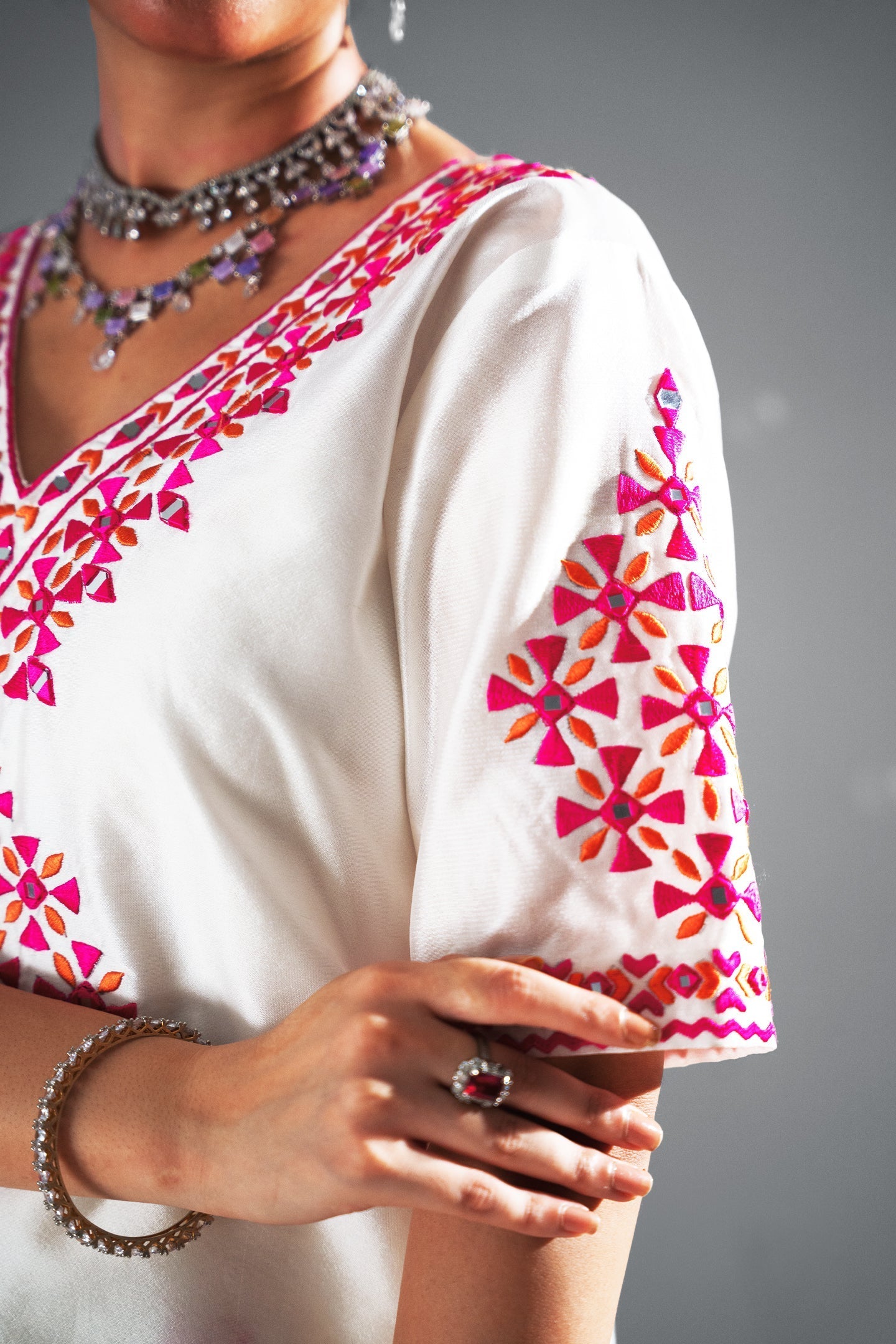 Fozia Khalid | Dilkash Festive Wear 25 | Noor - Formal Dress - available at Maria Faisal in UK and USA.