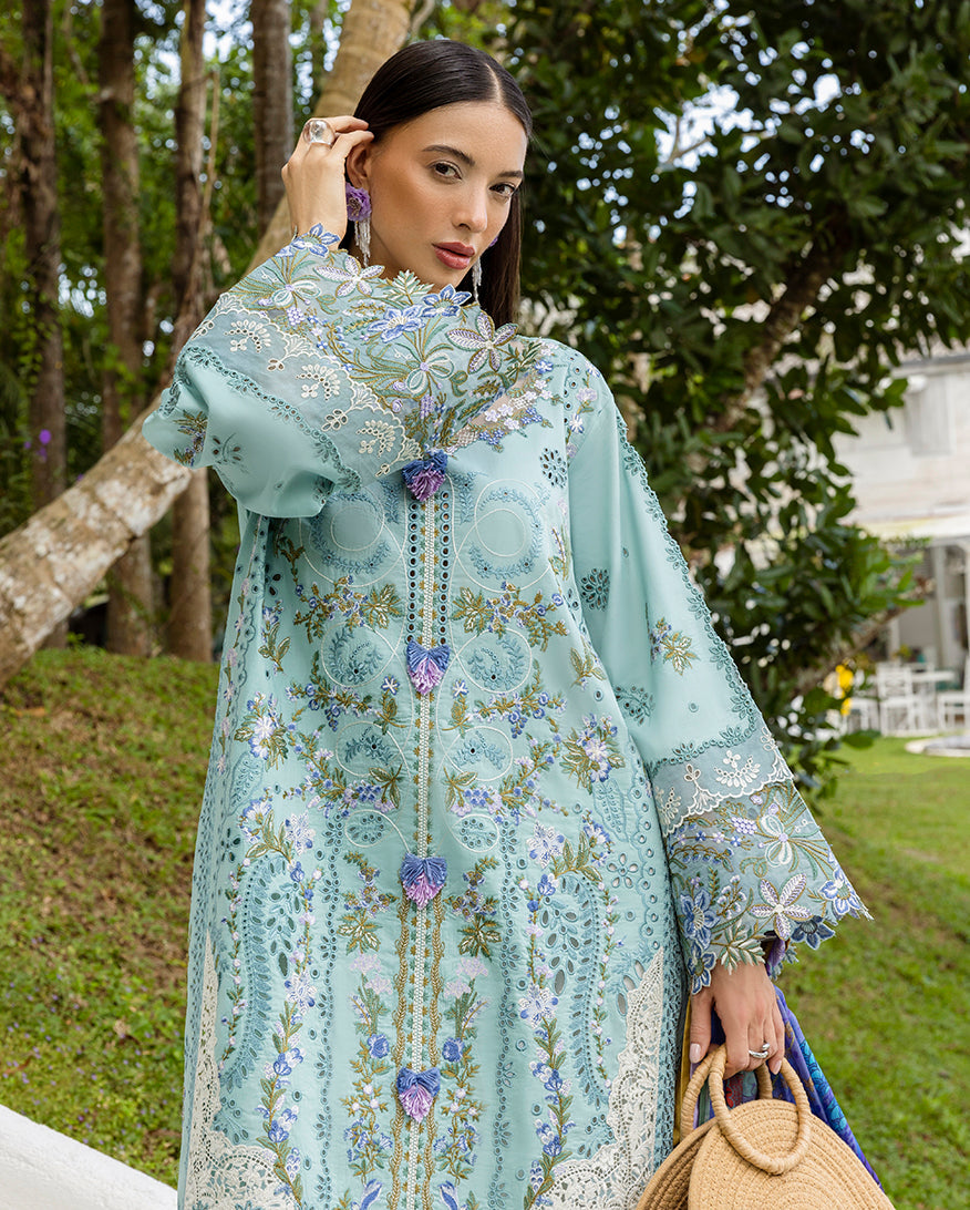 Esmel | Mon Tresor Luxe Lawn 26 | Memento Vivere - Luxury Dress - available at Maria Faisal in UK and USA.