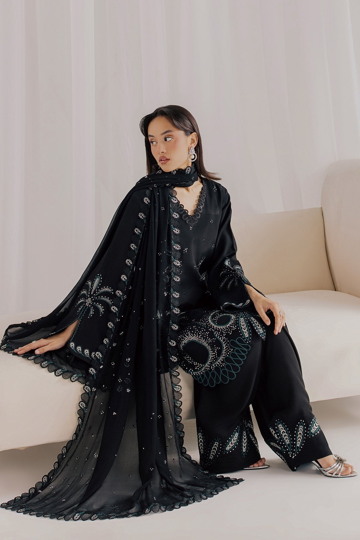 Nureh | Fancy Formal 26 | NP-811 - Formal Dress - available at Maria Faisal in UK and USA.