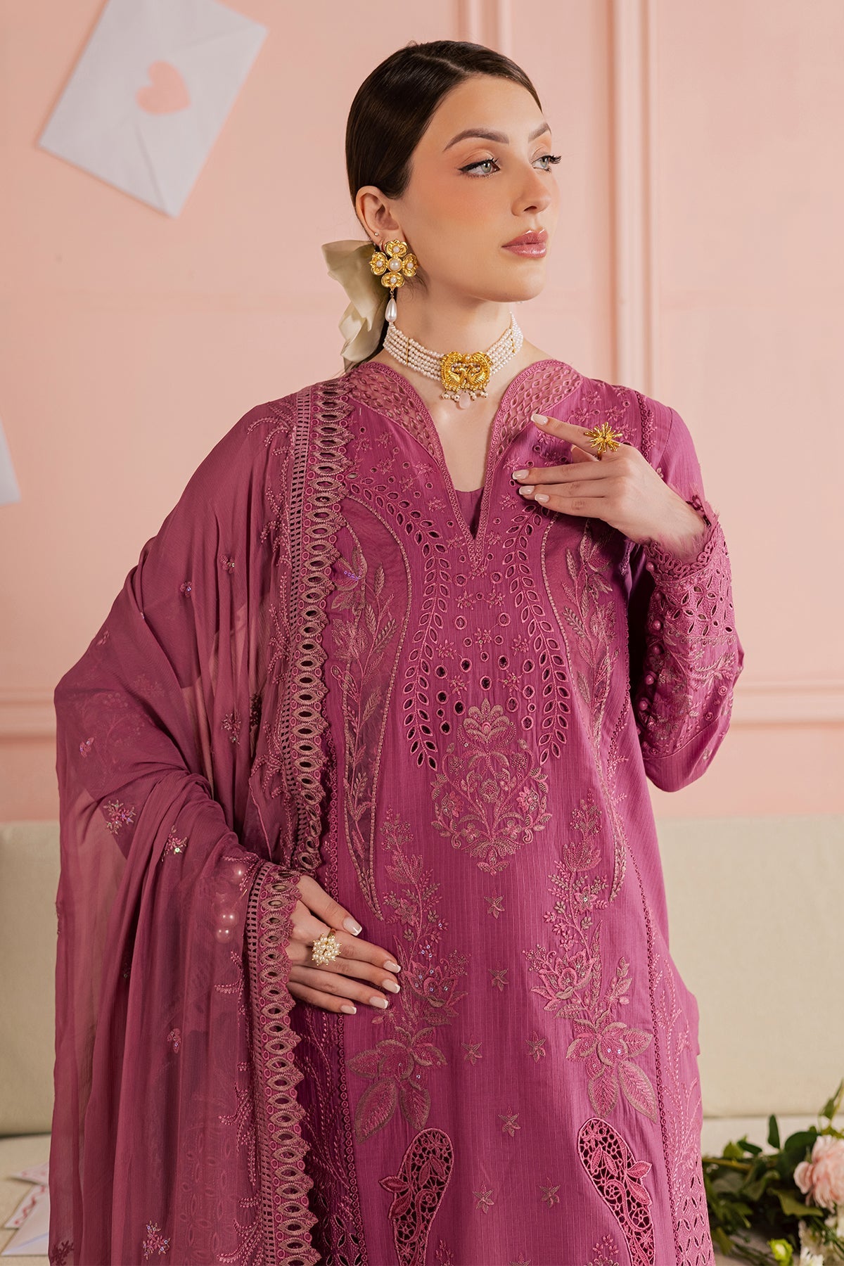 Nureh | Luxury Pret | FE-13 - Luxury Dress - available at Maria Faisal in UK and USA.