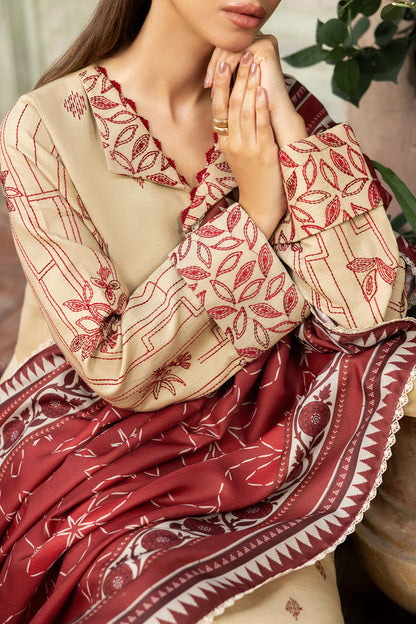 Farasha | Eminence Khaddar 25 | Sunrose - Casual Dress - available at Maria Faisal in UK and USA.