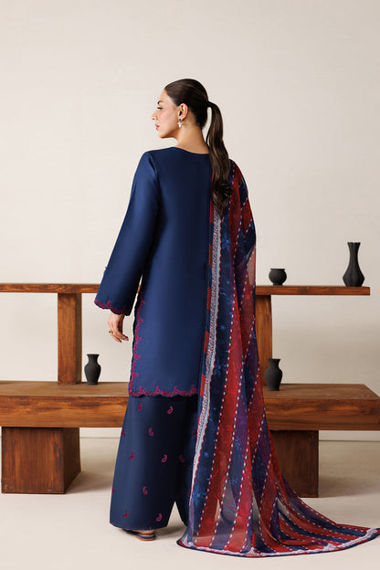 Farasha | Summer Melody 26 | Indigo Grace - Casual Dress - available at Maria Faisal in UK and USA.