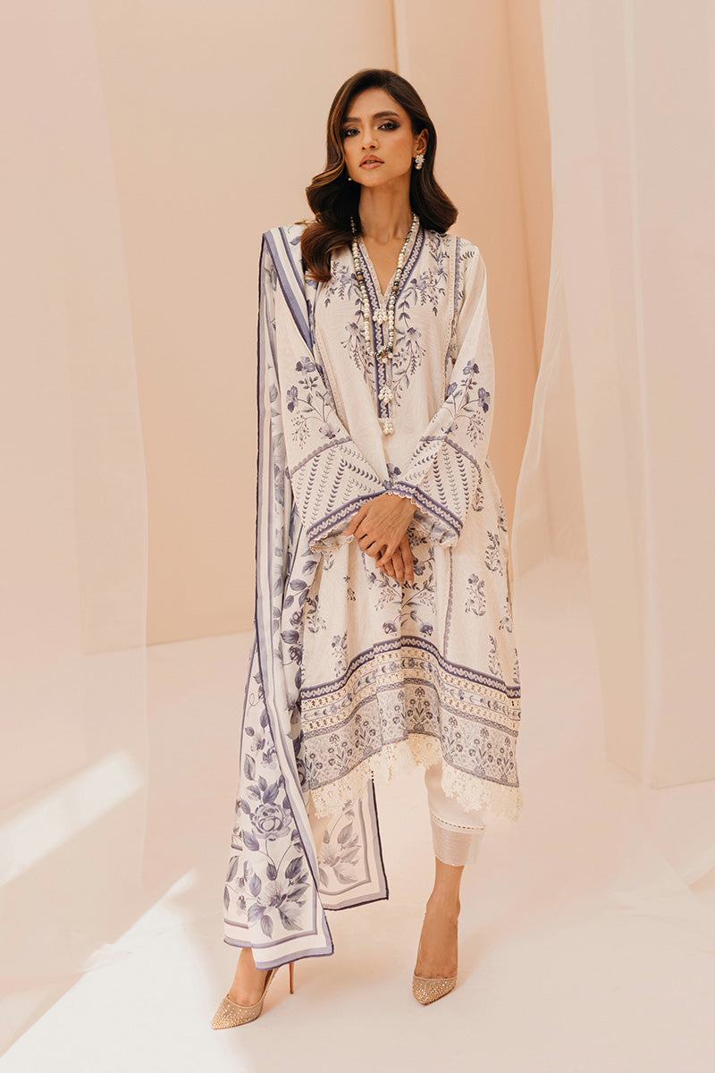 Mina Hasan | Signature Pret | Blue Hue - Luxury Dress - available at Maria Faisal in UK and USA.