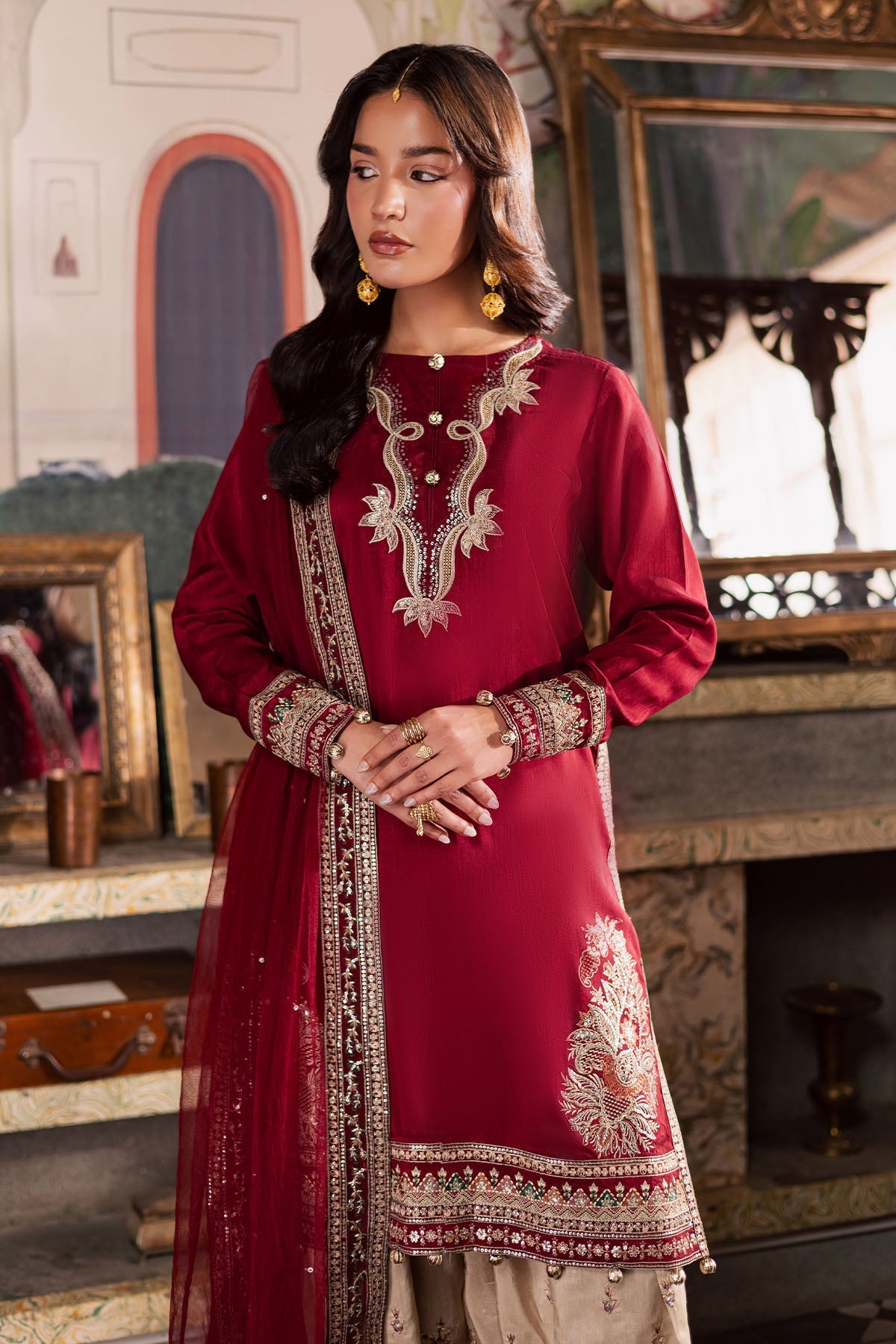Nureh | Nur Mahal | NE-193 - Formal Dress - available at Maria Faisal in UK and USA.